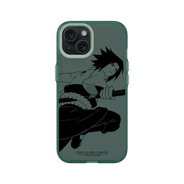 iPhone 15 Clear 憂墨綠 - 火影忍者 Naruto - 素描系列-Sasuke