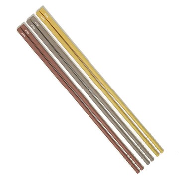 BBTTO 矽膠筷子 三件組  1組  單品  金色奶油色、粉紅棕色、美式灰色