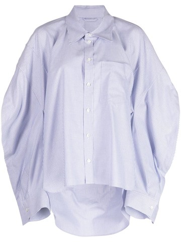 Maison Mihara Yasuhiro - Circle striped cotton shirt - women - Cotton - 38 - Blue