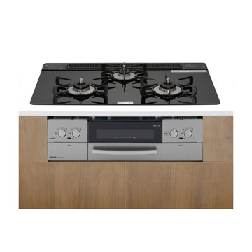 [林內] RB71W23L1R5-STW-TR 如意烤-三口防漏嵌入爐+小烤箱(黑)_桶裝LPG(日本原裝進口)桶裝瓦斯(液化)