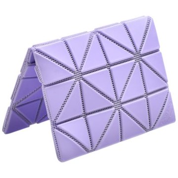 ISSEY MIYAKE 三宅一生BAOBAO經典原色幾何方格名片/卡片夾(粉紫色)