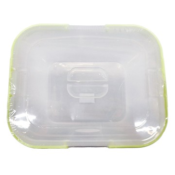 JUSKU 佳斯捷 小嘟嘟好手提置物籃  32.2 x 25.7 x 19.2cm  透明色 + 淺綠色  1個