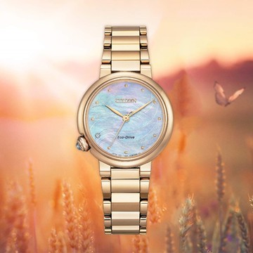 CITIZEN 星辰 L系列 秋川之美 光動能大三針女錶 1212購物節 送禮推薦 EM0919-85Y