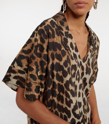 Ganni Leopard-print top