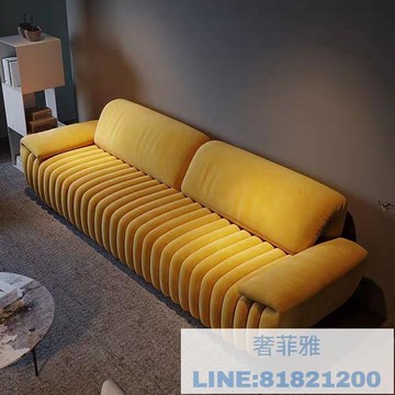 新北公司/附發票 意式布藝沙發簡約現代北歐客廳網紅直排高檔別墅大小戶型三人沙發 SFY/154 公司貨