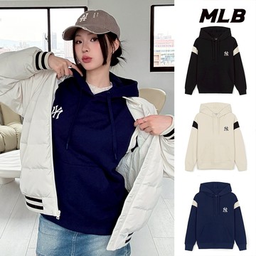 MLB 男女款 連帽上衣 棉質帽T Varsity 紐約洋基隊 (3AHDV0244-三款任選)【官方旗艦店】