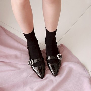 現貨優惠 -MACMOC 韓國人手製 Coco Black 尖頭瑪麗珍鞋