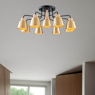 鋼材烤漆造型半吸頂燈 F94-19-31431