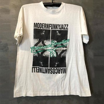 JAZZ爵士樂周邊經典嘻哈搖滾風潮牌印花短袖vintage古著重磅棉T恤