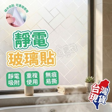 全新8款【現貨 免運費！加大尺寸】靜電玻璃貼 窗貼 靜電貼 玻璃貼 窗戶玻璃貼 玻璃貼紙 防窺霧面貼 不透光窗戶貼 隱
