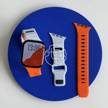 斜紋波浪紋 硅膠錶帶 適用 Apple Watch 11 10 運動 防汗 9 8 SE 蘋果錶帶 46mm 42mm