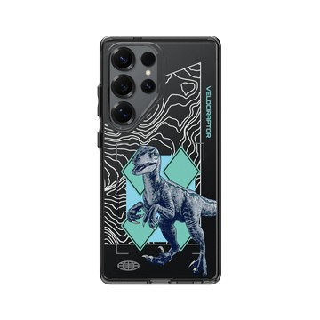 Galaxy S25 Ultra Clear 酷墨灰 - Jurassic Park/ Jurassic World - 伶盜龍- 小藍