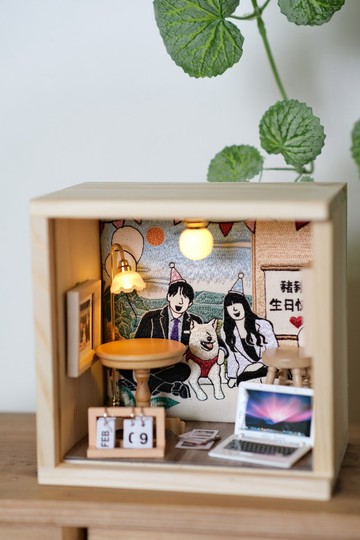 刺繡袖珍屋-小木屋