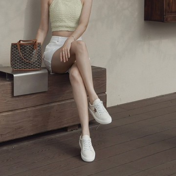 KOC穿搭｜ 無敵星星厚底休閒鞋  白 (502194)