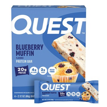 Quest Nutrition, 蛋白棒，藍莓鬆餅味，4 根，每根 2.12 盎司（60 克）