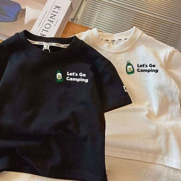 Healthy baby 兒童純棉 短袖 t恤男童撞色新款夏裝中夏季半袖T 兒童 短袖   上衣  短袖  T恤
