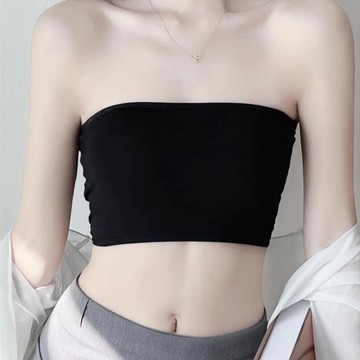 【簡美麗人】女生內衣 莫代爾壹片式抹胸 防走光遮胸內搭裹胸 打底內衣 無肩帶內衣 防滑內衣 女士一片式內衣