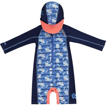 英國 Close - Pop-in嬰兒抗UV連帽海灘裝-鯨魚