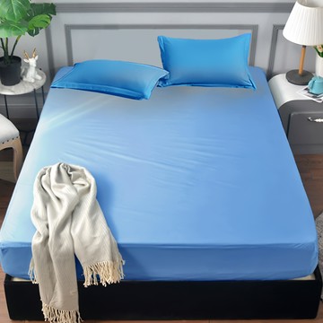 寢室安居 買1送1 護理級 台灣製造 雙人防潑水防塵防汙床包式保潔墊 贈保潔枕套  186 x 150cm  深海藍