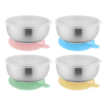 basilic 貝喜力克 不鏽鋼雙層隔熱吸盤碗(偏遠地區不配送) 悅兒園婦幼生活館