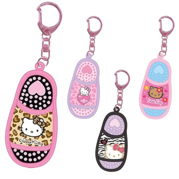 小禮堂 Sanrio 三麗鷗 Hello Kitty 拖鞋造型鑰匙圈 (澀谷辣妹)