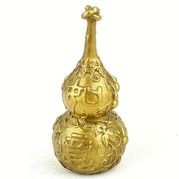 現貨 銅工藝品 銅吉祥葫蘆 風水吉祥物擺件