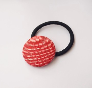 Sienna包扣彈性黑髮束髮圈黑手環