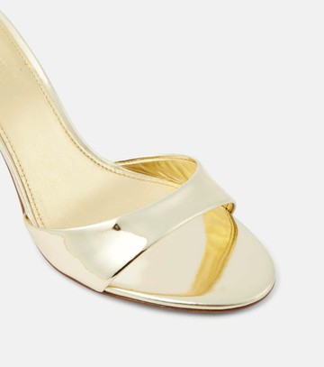 Paris Texas Lidia metallic leather mules