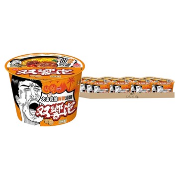 味丹 双響泡 火山豚骨湯麵 110g  12入