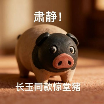 桃園出貨✨逐玉張凌赫田曦薇同款小豬驚堂木長玉同款可愛小豬擺件木製雕刻豬