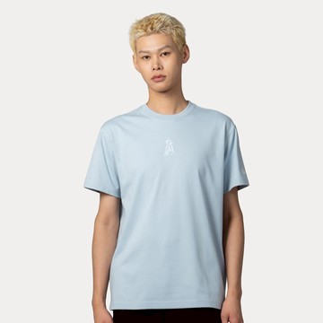 NEW ERA 男女 短袖上衣 MLB CARTOON 洛杉磯天使 粉藍 NE14891367