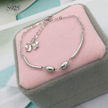 925純銀手鍊 手環-時尚流行蝴蝶結設計生日情人節禮物女飾品73dp91【獨家進口】【米蘭精品】