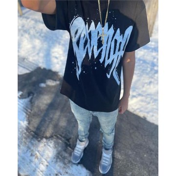 Revenge Snowfall ‘Black’T-Shirt 22新款雪堆創意Logo短袖T恤