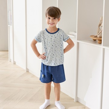 太空探險短袖套裝(冰淇淋紗/吸濕排汗)