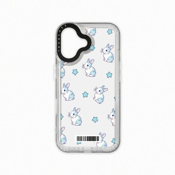 iPhone 16  殼 TRON iPhone 16 手繪小兔子透明殼  載具 太空殼 透白款 手機殼