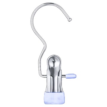 不鏽鋼掛鉤夾 Set 20個 防水防鏽 強力彈簧堅固 夾襪子/衣物/零食/雜物  天空藍  1組