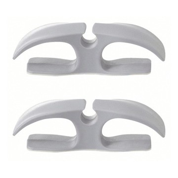 FaSoLa 二合一插頭收納掛鉤 灰色 TPU材質 10x3x2.5cm  2組