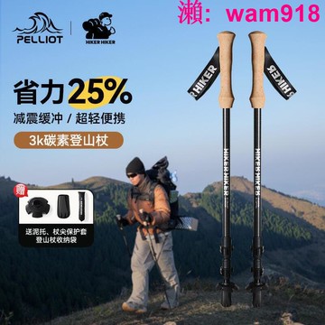 【店長推薦】登山杖 HIKER系碳纖維登山杖 3K超輕防碳纖