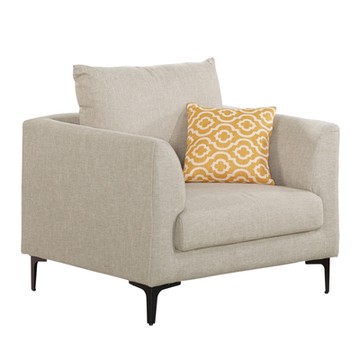 文創集 古亞夫  時尚可拆洗棉麻布獨立筒單人座沙發椅-89x85x87cm免組