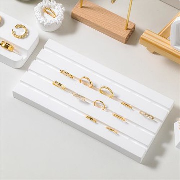 ins簡約純白戒指托架店鋪擺攤陳列道具首飾展示架珠寶拍照道具