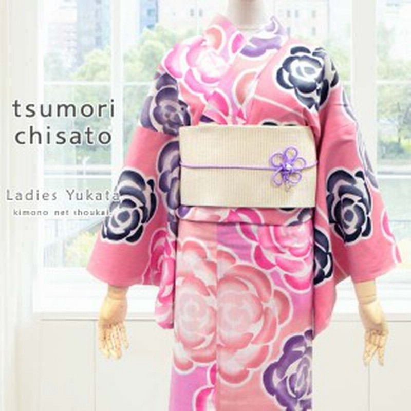 ツモリチサト ブランド 浴衣 Tsumori Chisato 注染 ピンク地にバラ 日本製 ゆかた お仕立て上がり浴衣 通販 Lineポイント最大1 0 Get Lineショッピング