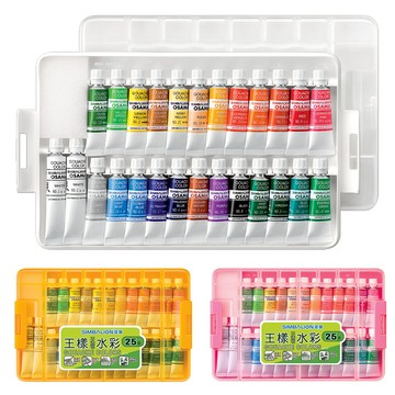 【龍品文創】 雄獅 王樣不透明水彩 GCP-25色 膠盒水彩 SIMBALION