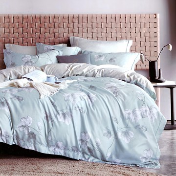 J-bedtime 床寢時光 萊賽爾天柔絲被套 PM7464M  雙人  漫步時光 藍綠色