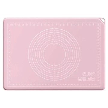 Couselect 北歐風帶刻度矽膠烘焙墊 櫻花粉  1個  60 x 40cm