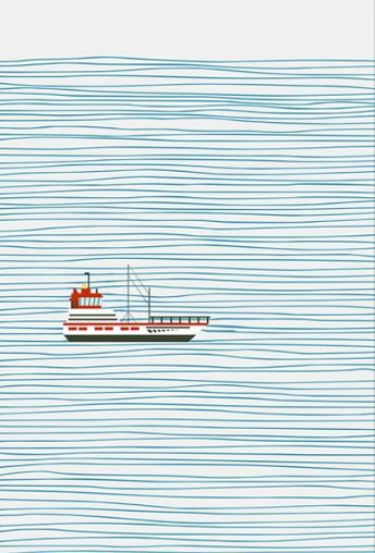 清新藍色系無框掛畫