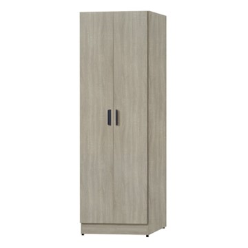 文創集 夏克2.5尺二門內雙吊衣櫃-76x60x197cm免組