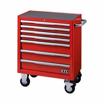 (運賃見積り)(直送品)  KTC ローラーキャビネット(7段7引出し) レッド EKW-1007R