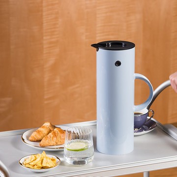 【Stelton】 啄木鳥真空保溫壺1L-雲朵藍