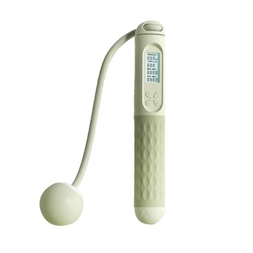 負重無繩跳繩 矽膠+PP質感  綠色  1組  15cm