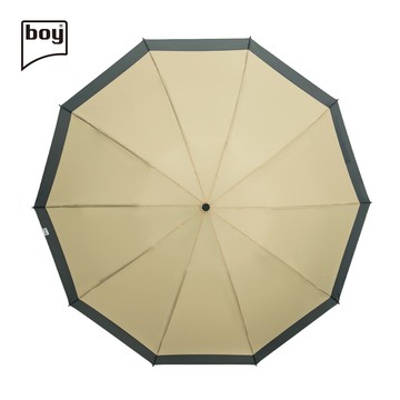 boy umbrella 【德國boy】撞色強韌抗風反向傘（沙漠棕）